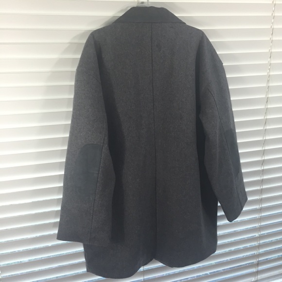 Trenders Basics Grey Wool Blend Coat Size L NWT - Picture 5 of 8